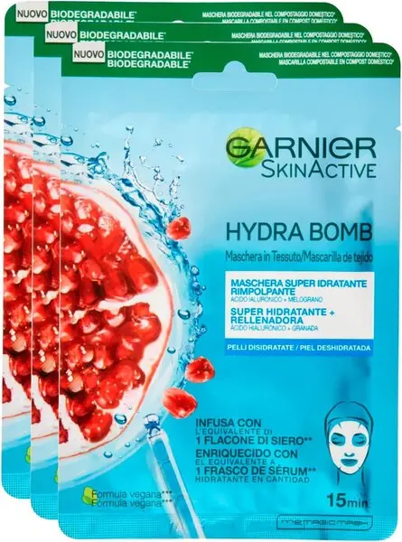 Produktbild von SkinActive Hydra Bomb Tuchmaske Granatapfel